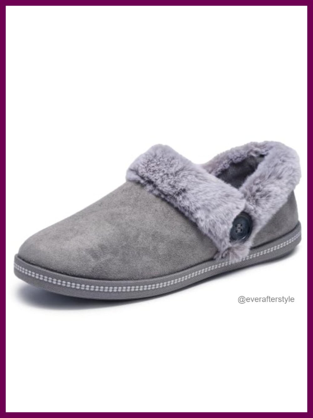 Memory Foam Faux Fur Lined Slip-On Slippers Cozy Warm Comfort